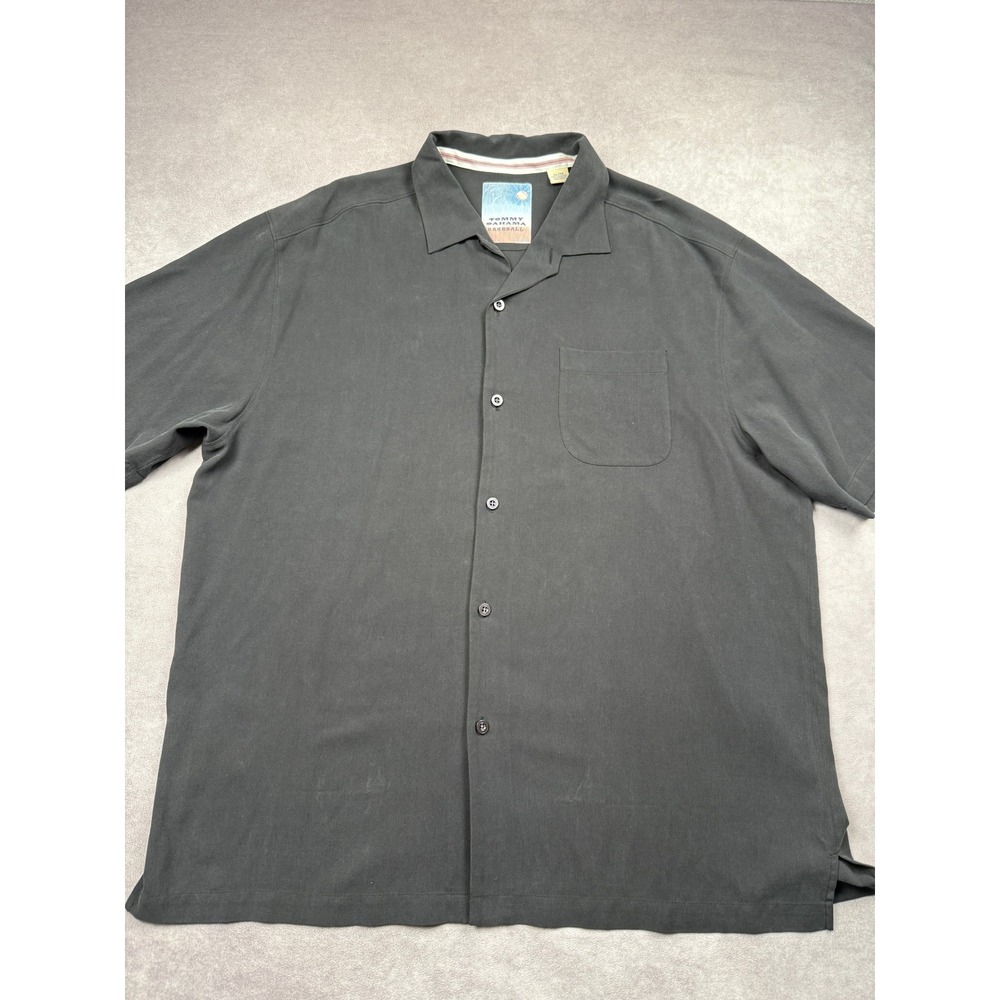 Tommy Bahama San Francisco Giants World Series Champions Silk Shirt Black Men XL
